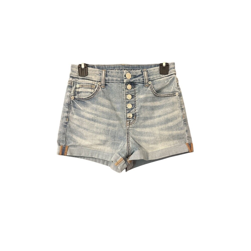 American Eagle Curvy Hi Rise Shortie Next Level Stretch Button Fly Size 4